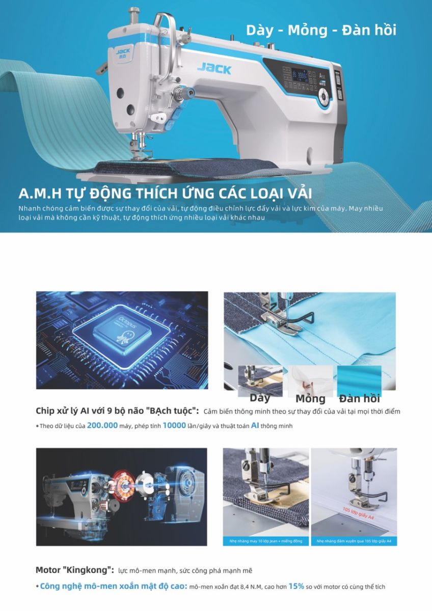 Máy may 1 kim điện tử Jack A5E-A 